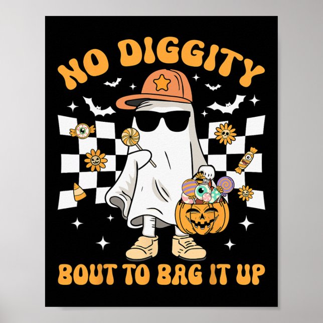 Poster O Fantasma Do Halloween Não Tem Diggência De Ir Am (Frente)