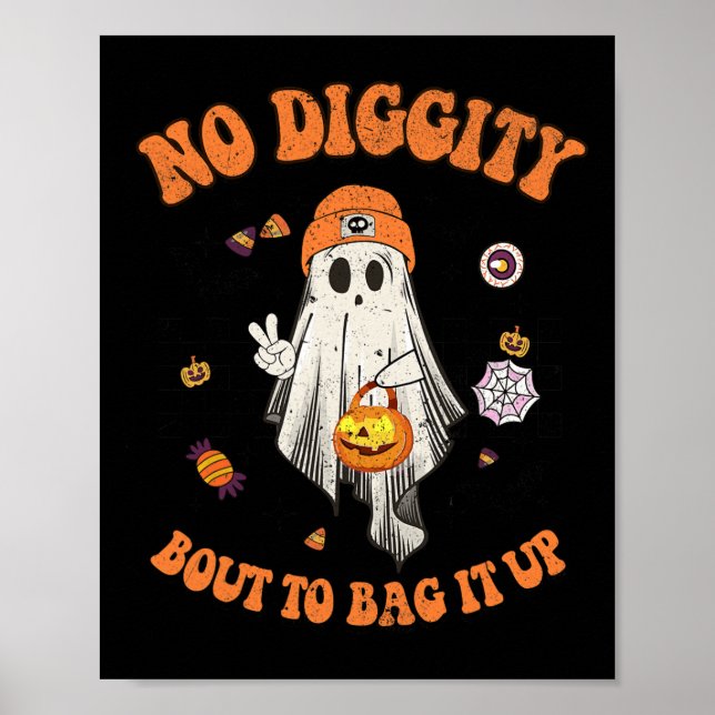 Poster O Fantasma Do Halloween Não Tem Diggência De Ir Ar (Frente)