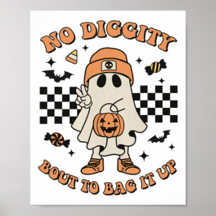 Poster O Fantasma Do Halloween Não Tem Dígidade De Ir Par