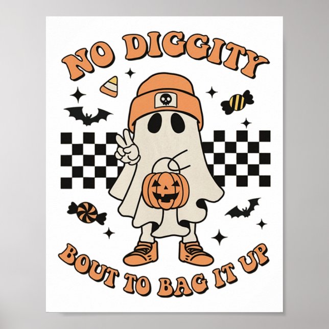Poster O Fantasma Do Halloween Não Tem Dígidade De Ir Par (Frente)