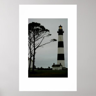 Póster O farol da ilha de Bodie no início da noite