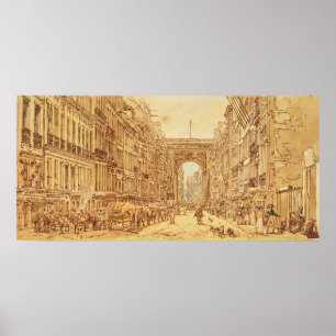 Póster O Faubourg e o Porte Santo-Denis, 1801