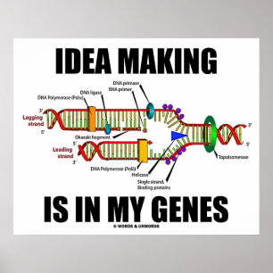 Póster O Fazer Idea Está em Meus Genes (Replicação De DNA
