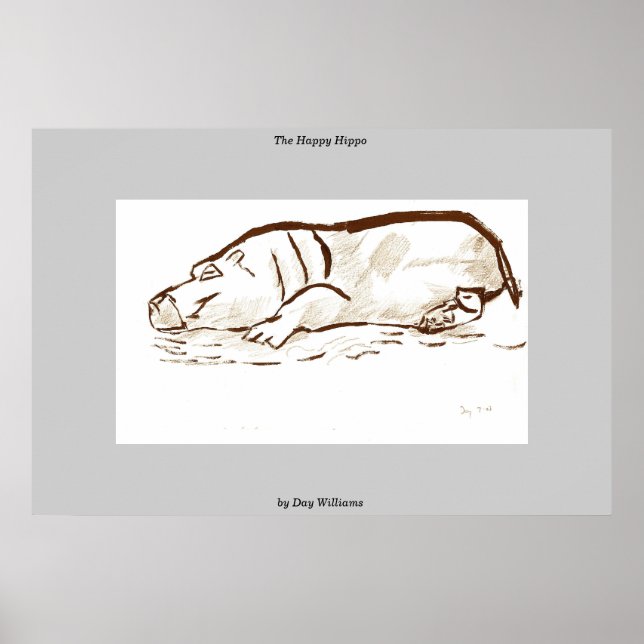 Poster O Feliz Hippo (Frente)