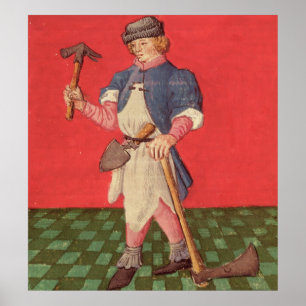 Poster O ferreiro, 'de Le Livre DES Echecs Moralises