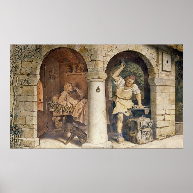 Poster O ferreiro de Ruhla, c.1854 (Frente)