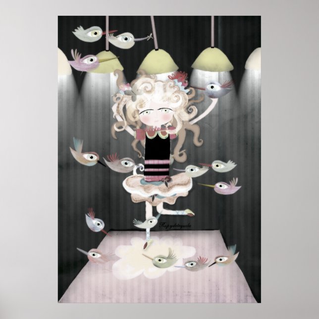 Póster O filme "Aves" suspende Alfred Hitchcock (Frente)