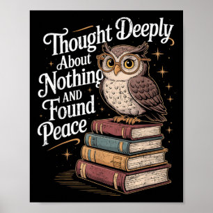 Poster O Filósofo Pensou Profundamente na Filosofia Pun P