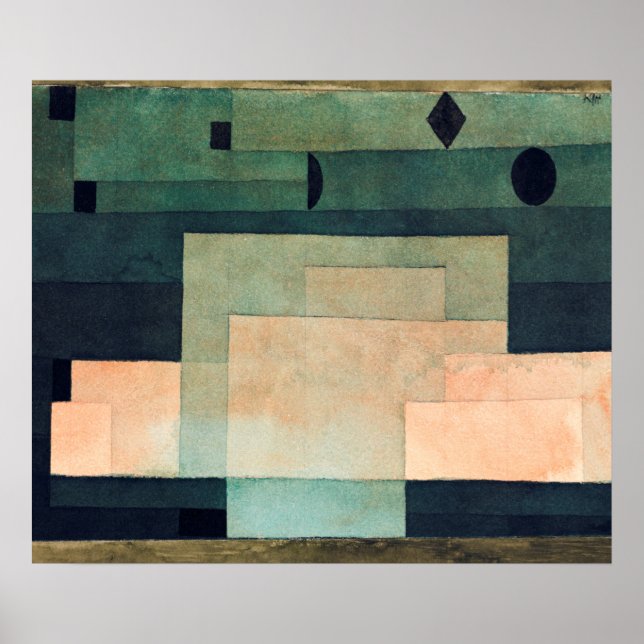 Poster O firmamento acima do templo (1922) de Paul klee (Frente)