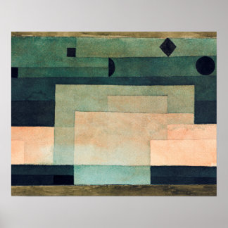 Poster O firmamento acima do templo (1922) de Paul Klee