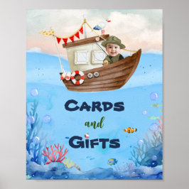 Poster O-fish-ally One Fishing 1st Birthday Sign