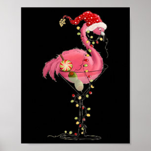 Poster O Flamingo De Natal Em Martini Gl Para O Holi Trop