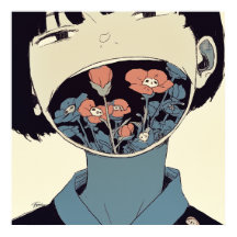 O Florescer do Silêncio - Cartaz de Arte Gráfica S