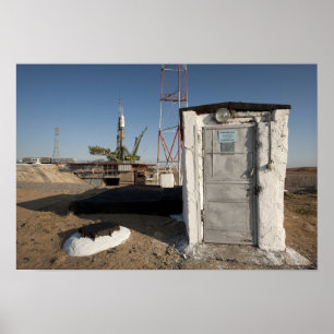 Póster O foguete de Soyuz imediatamente depois da chegada