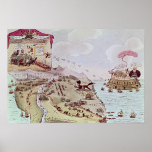 Póster O Fox e o ganso; ou ósseo quebrou frouxamente