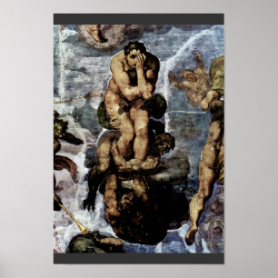 Póster O fresco do dia do julgamento final na parede do