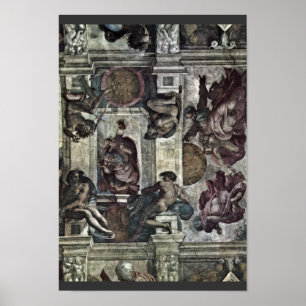 Póster O fresco do teto na génese M da capela de Sistine