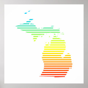 Póster o frio de michigan desvanece-se