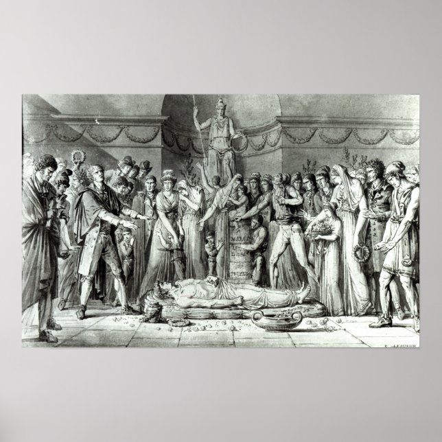 Póster O Funeral de Jean Paul Marat (Frente)
