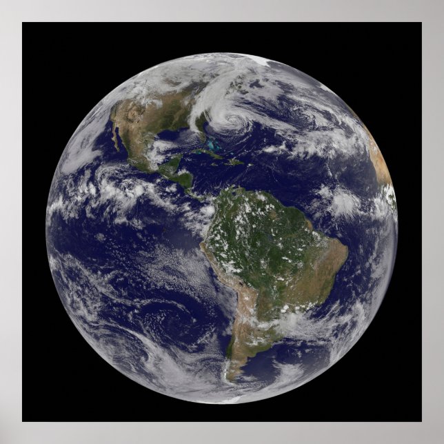 Poster O Furacão Sandy Na Costa Leste Dos Eua. 2 (Frente)