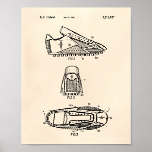 Póster O futebol calça uma arte de 1993 patentes - Peper