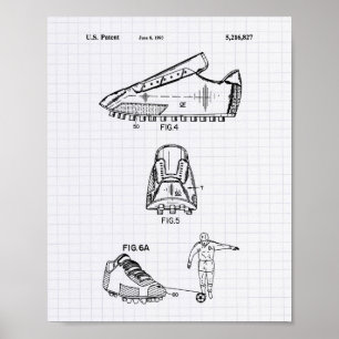 Póster O futebol calça uma arte de 1993 patentes - Peper