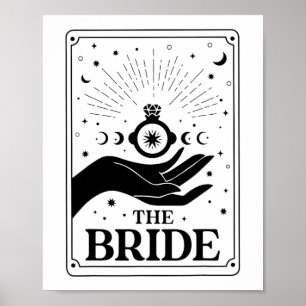 Poster O Futuro da Noiva Tarot Gothic Bridal Party Bac