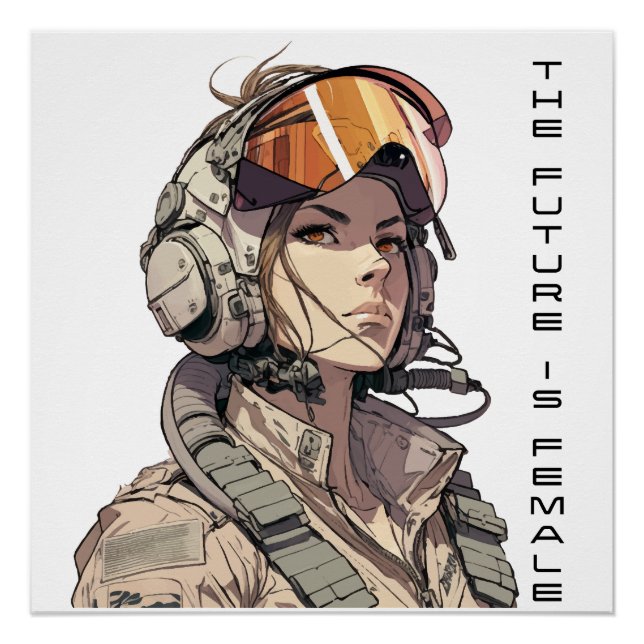 Póster O futuro é feminino, direitos iguais, Arte Feminis (Frente)