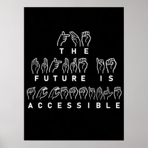 Poster O futuro é um idioma de sinal ASL acessível