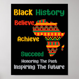 Poster O futuro inspirador da história negra do mês afric