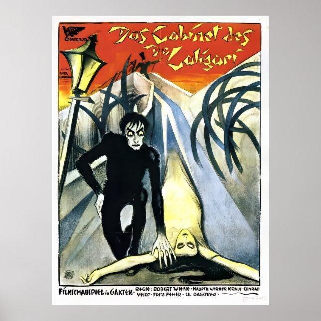 Poster O Gabinete do Dr. Caligari 1920 Restaurado (Frente)