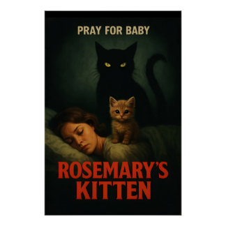 Póster O Gatinho de Rosemary – Paródia de Gato de Terror