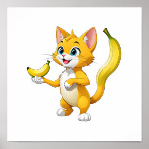 Poster "O Gatinho vai para as bananas"