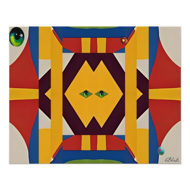 Póster O Gato - Abstrato Ken Gage (Frente)