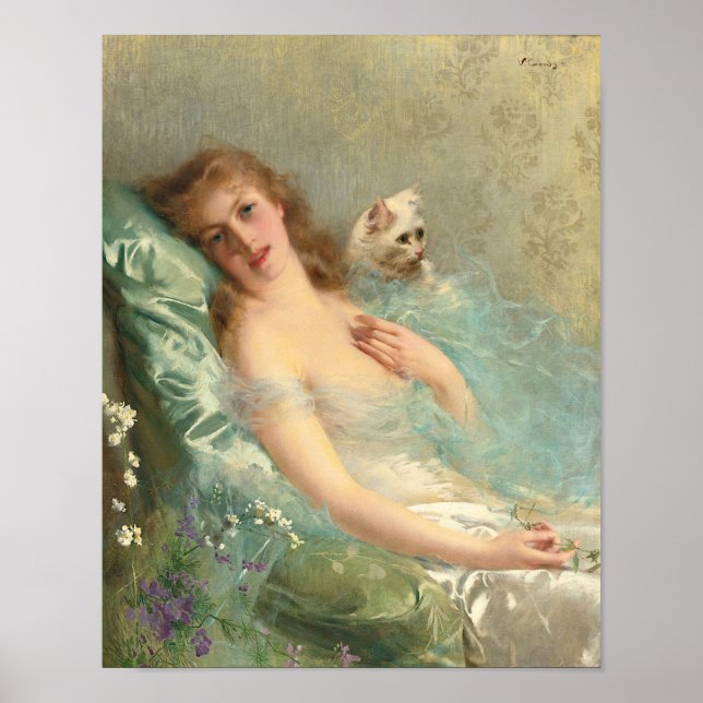 Poster O Gato Branco (1891) (Frente)