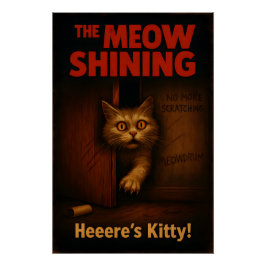 Póster O Gato Brilhante Paródia do Meow