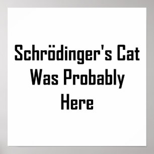 Póster O gato de Schrodinger era provavelmente aqui