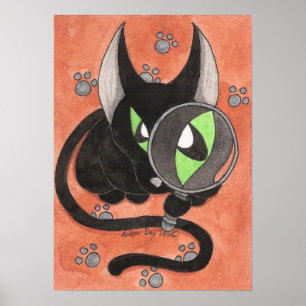 Póster O gato do ônix 'algo é Afoot