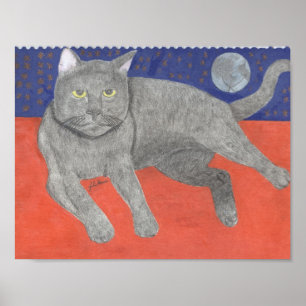 Poster O Gato E A Lua De Julia Hanna