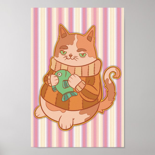 Poster O gato e o peixe (Frente)