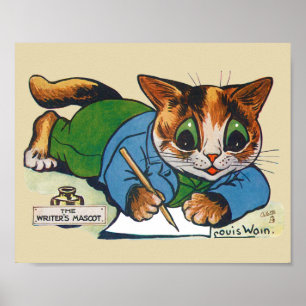 Poster O Gato Mascot do Escritor, Louis Wain
