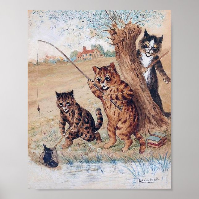 Poster O Gato Pegou as Botas, Louis Wain (Frente)