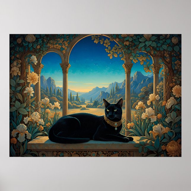 Poster O Gato Preto da Loggia Dourada (Frente)
