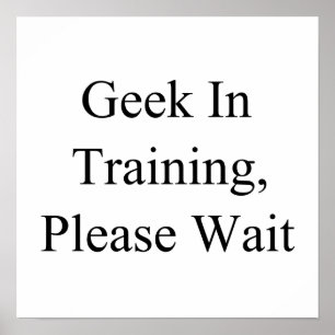 Poster O geek no treinamento, espera por favor