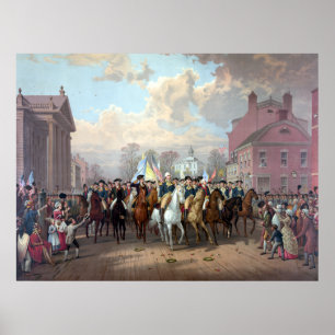 Poster O general Washington entra em New York