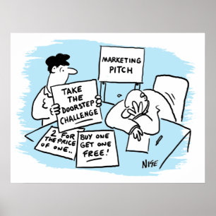 Poster O gerenciador de marketing está resistente a uma 