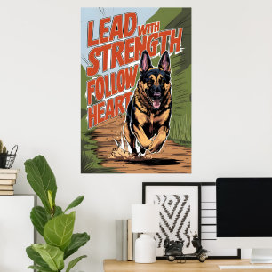 Poster O german shepherd Funciona Com Força