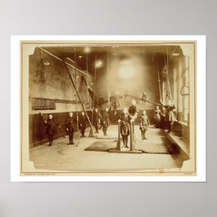 Póster O ginásio da menina na instituição surda e muda