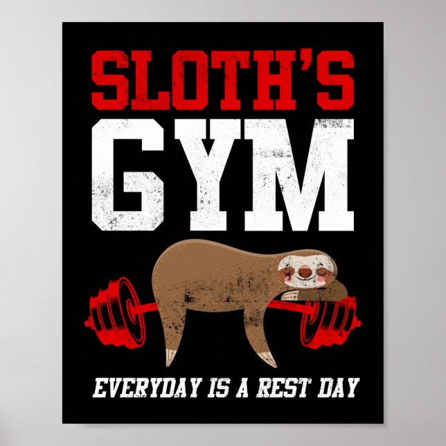 Poster O ginásio de Sloth é dia de descanso (Frente)