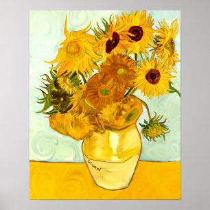 Poster O girassol amarelo de Vincent van Gogh que pinta